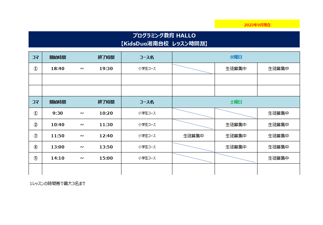 湘南台☆☆生徒募集中☆☆イメージ